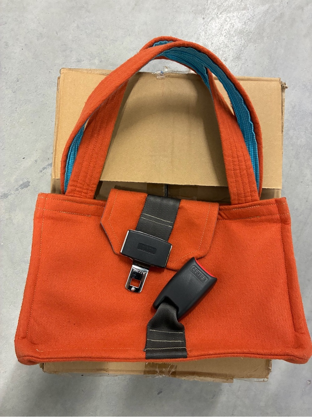 Bumpy Ride Felt Bag w/Seatbelt Closure